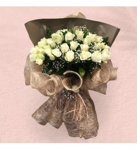 Bouquet of 51 White Roses